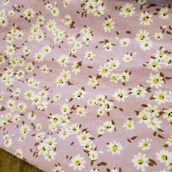 Zara Floral Cropped Flare Lavender Pants Small - Picture 10 of 10